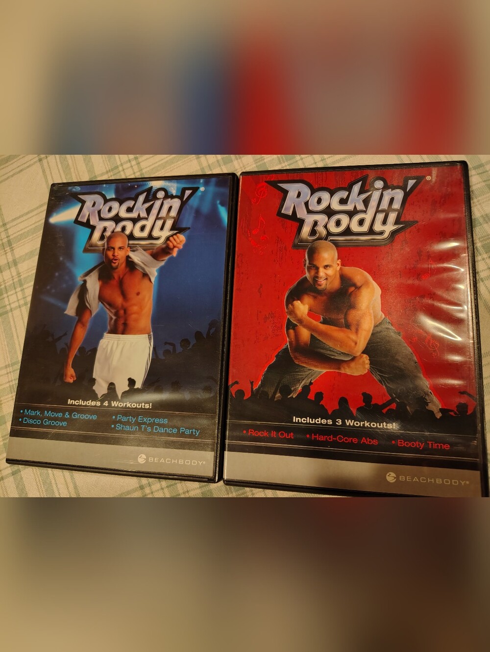 Beachbody Rockin' Body DVDs - Blue & Red Covers 7 Total Workouts Excellent